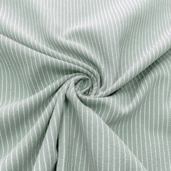 Woven Striped Cotton TISFI Celadon / White